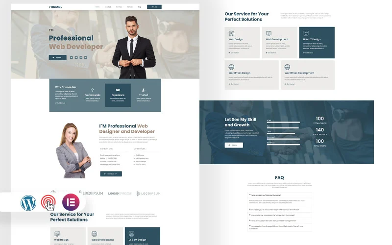 Hrmrx - Creative Personal Portfolio Multipurpose WordPress Portfolio Themes